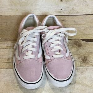 Vans Old Skool - Pink and White US Kids size 2.5